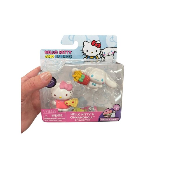 Hello Kitty & Friends 2 Figure Set Sweet & Salty Hello Kitty & Cinnamoroll NEW - Picture 1 of 1